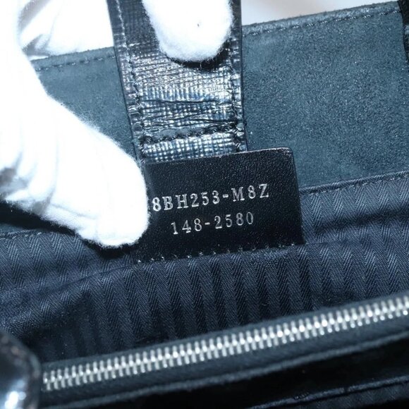 FENDI To joule Hand Bag Patent leather 2way Black Auth 141766 - Picture 11 of 16